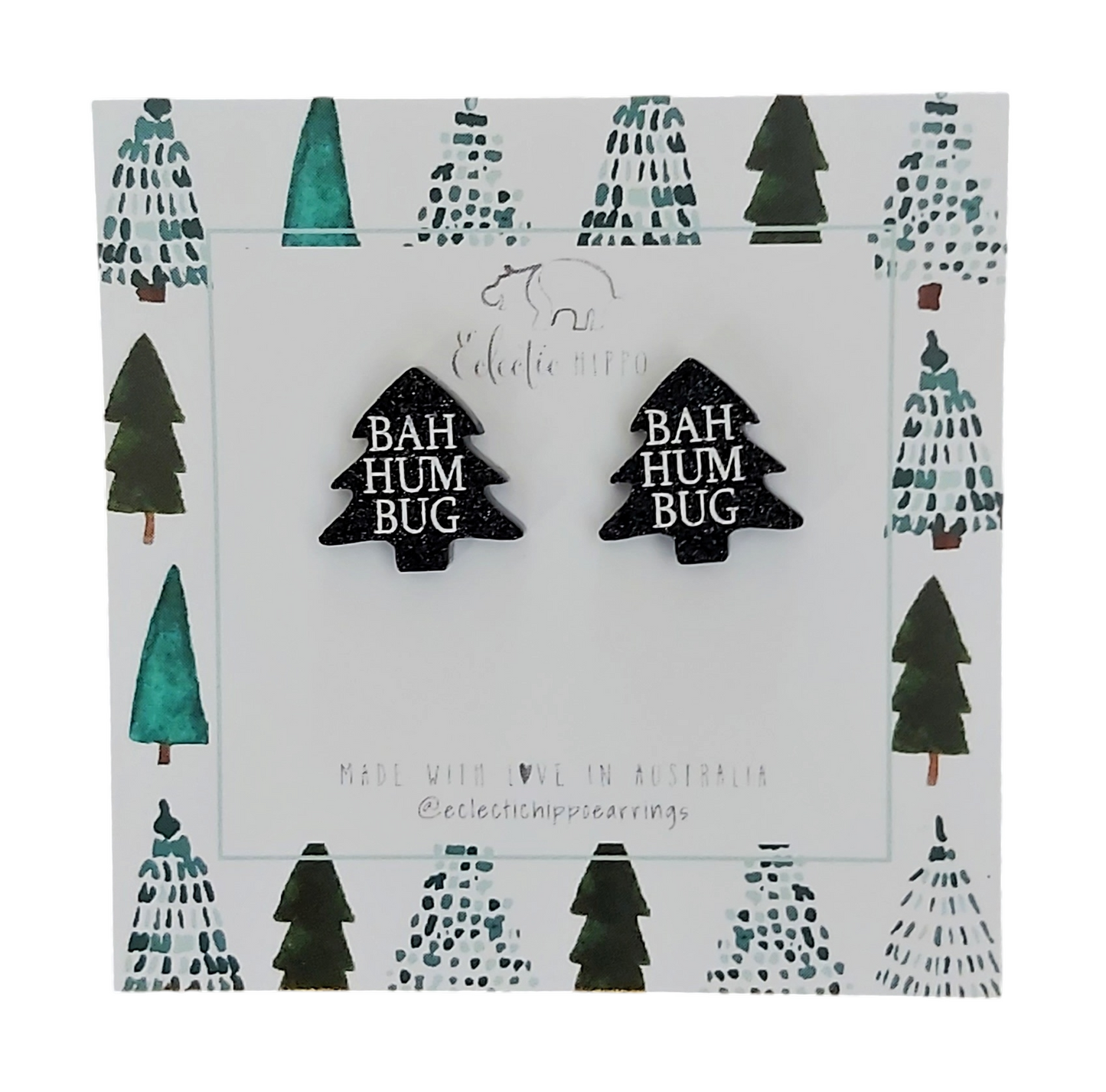 BAH HUMBUG CHRISTMAS TREE STUDS