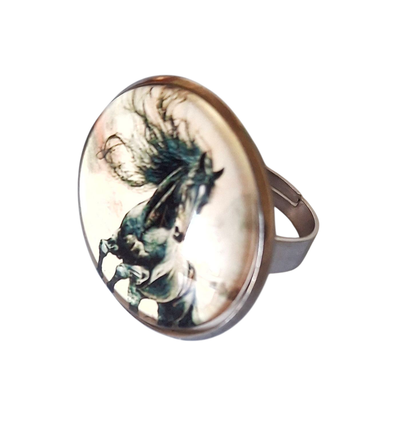 BLACK STALLION DRESS RING