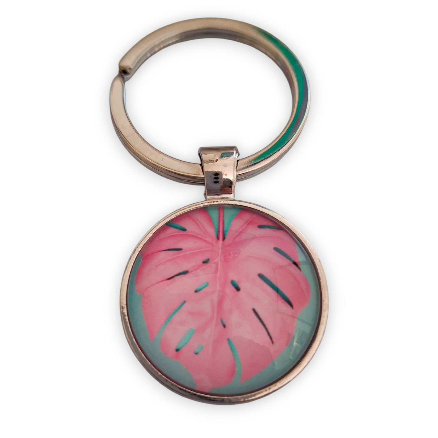 PINK MONSTERA KEYRING