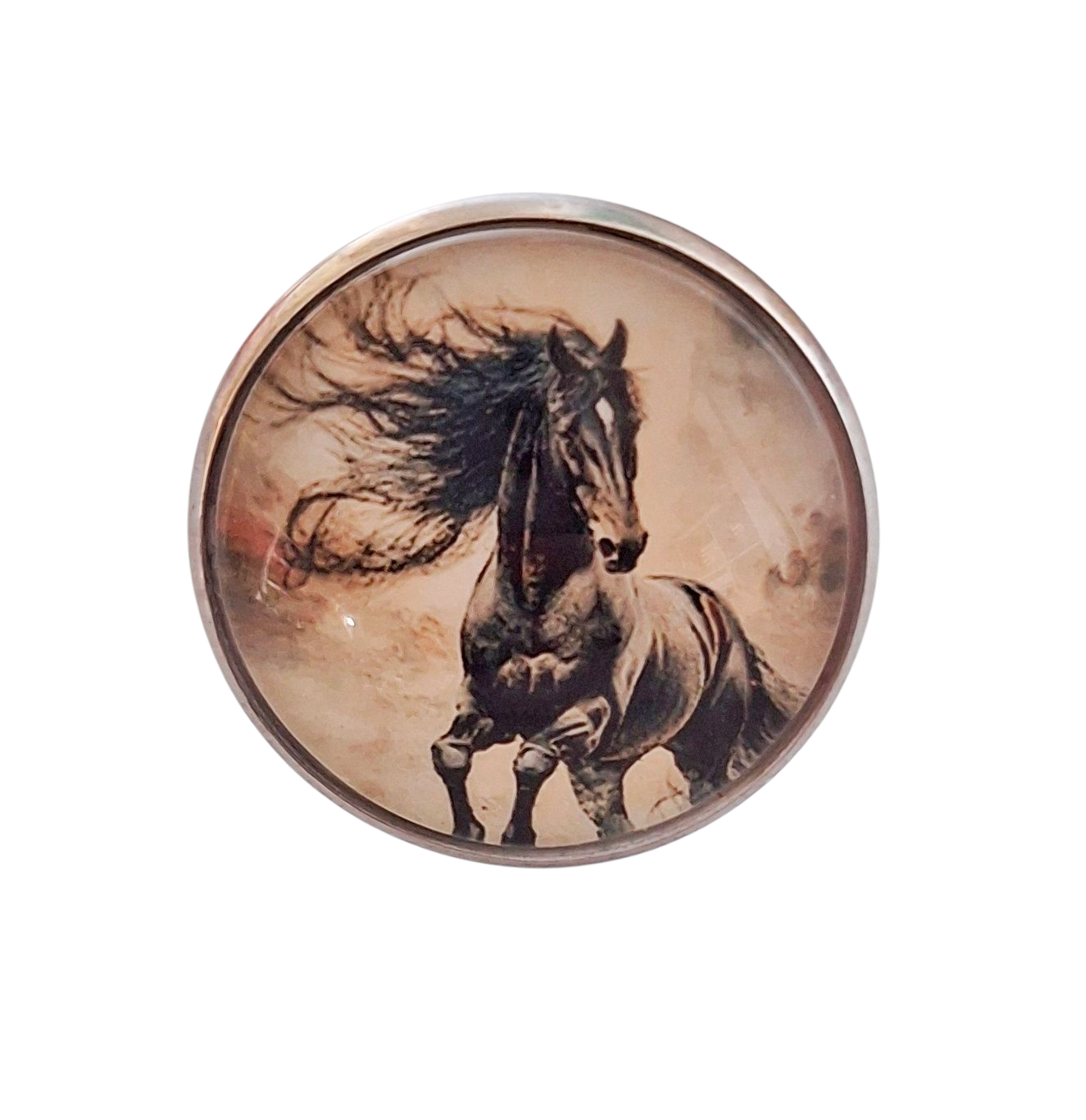 BLACK STALLION DRESS RING