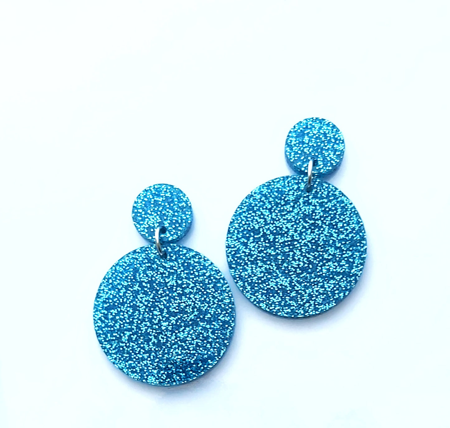 GLITTERED BASIC CIRCLE DANGLES