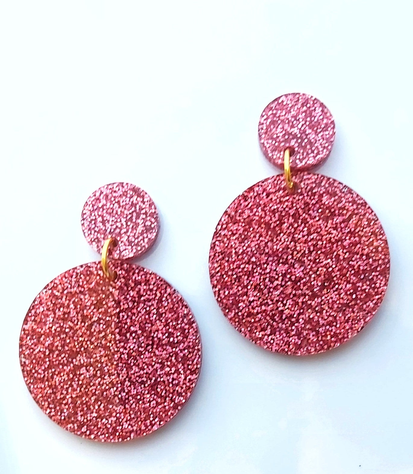 GLITTERED BASIC CIRCLE DANGLES