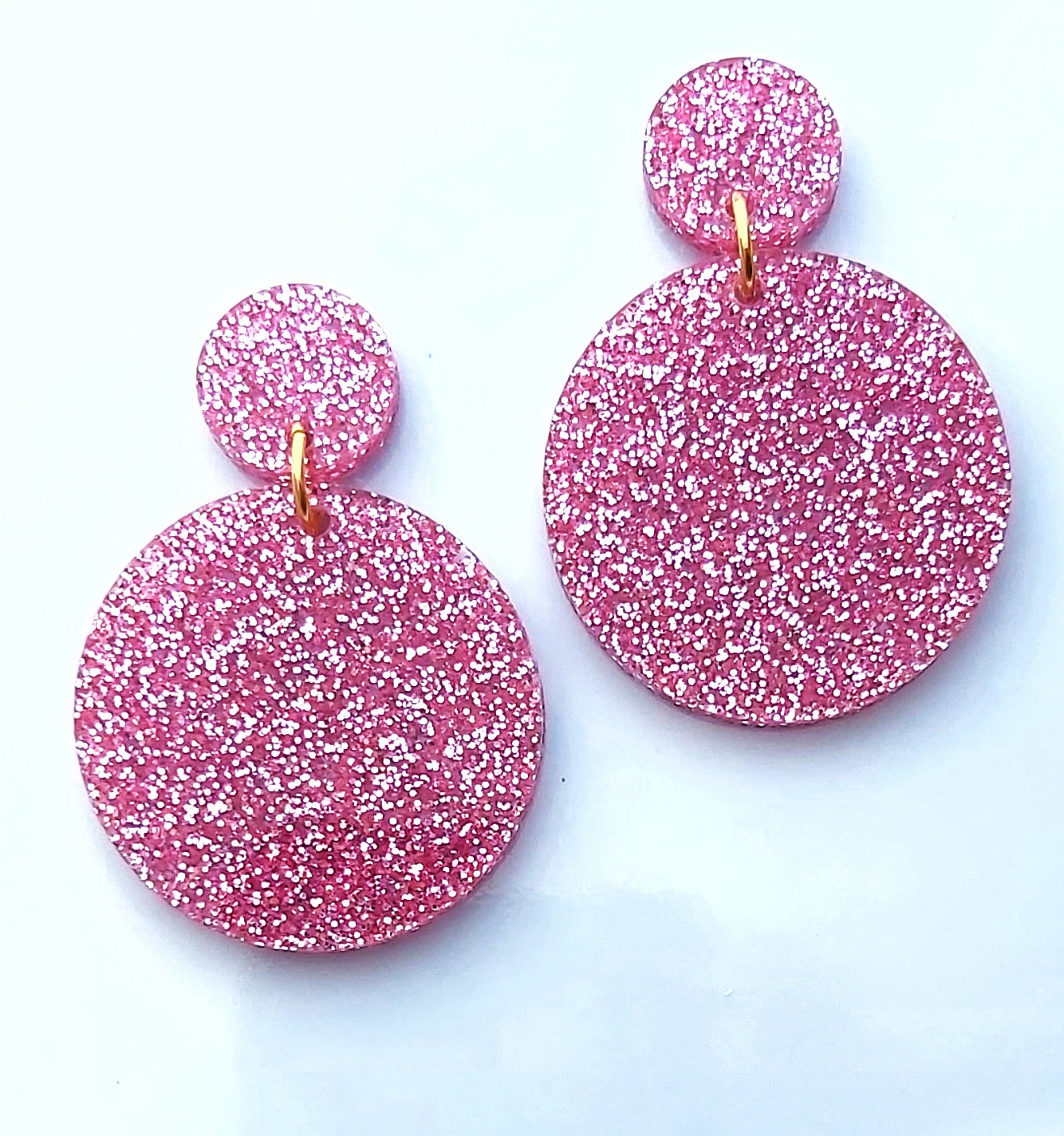 GLITTERED BASIC CIRCLE DANGLES