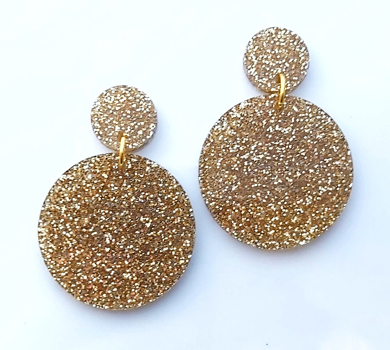 GLITTERED BASIC CIRCLE DANGLES