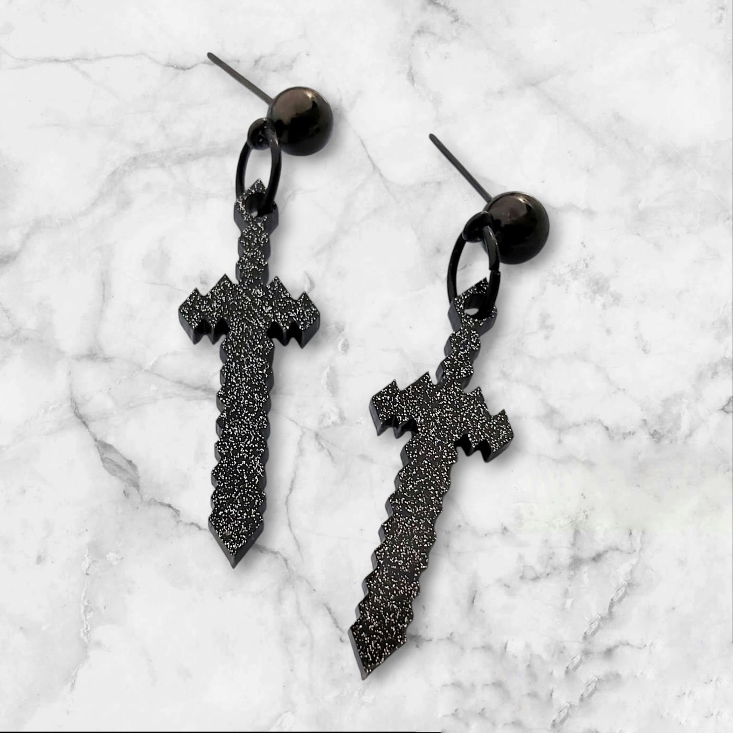 BLACK GLITTER SWORDS