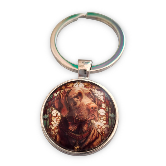 CHOCOLATE LABRADOR KEYRING