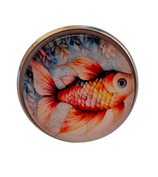 GOLDEN FISH DRESS RING