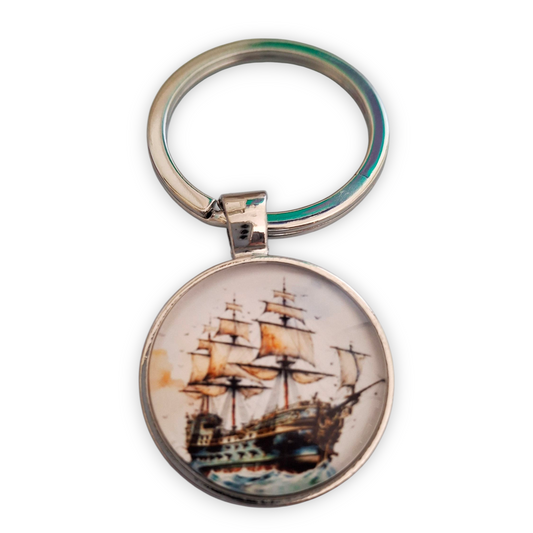 VINTAGE SHIP KEYRING