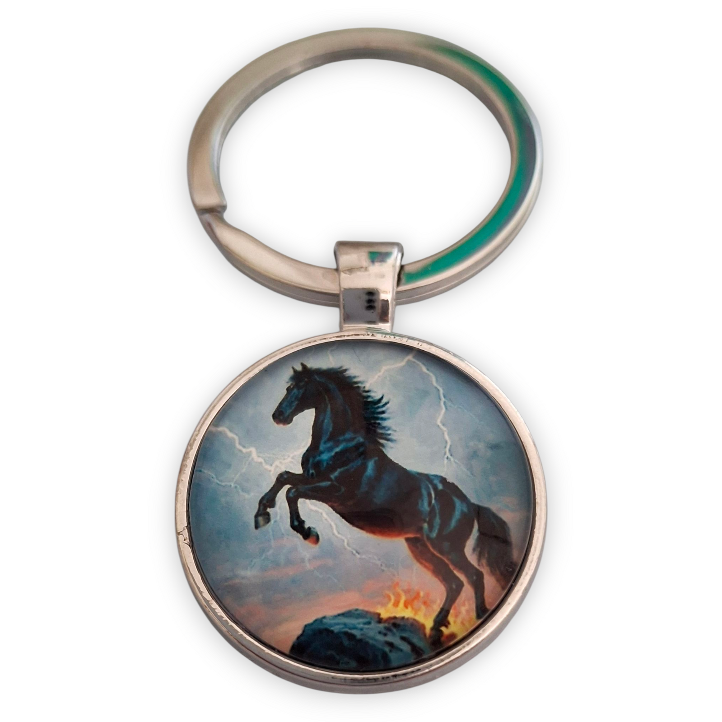 REARING HORSE KEYRING